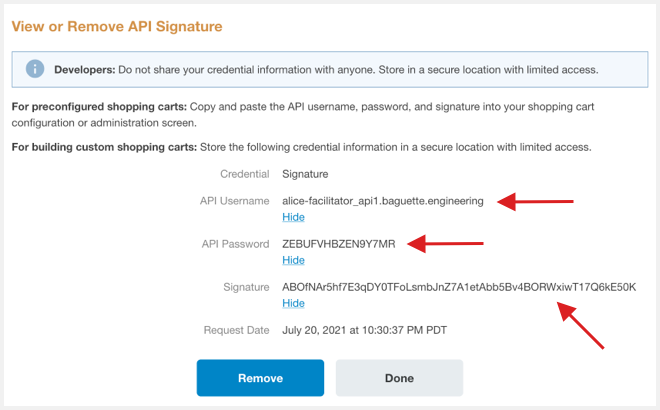 PayPal NVP/SOAP API signature